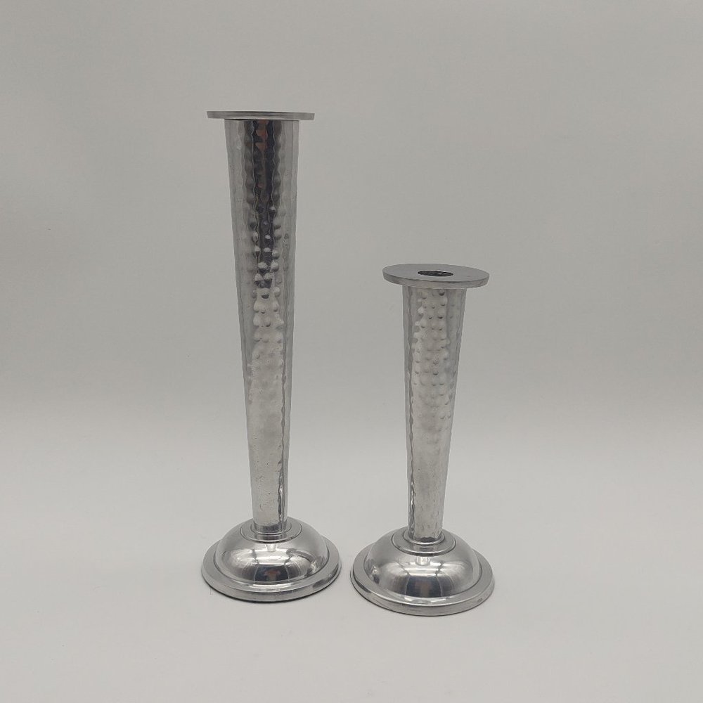 Pair of Chrome Candlestick Holders